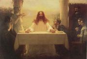 Pascal Adolphe Jean Dagnan-Bouveret Christ and the Disciples at Emmaus oil painting picture wholesale